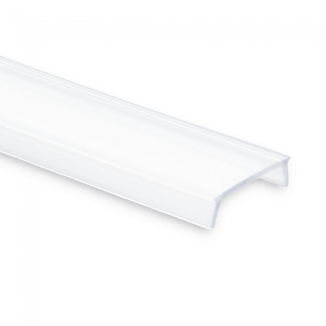 3 meter Losse LED profiel afdekking - Opaal - 12,4mm 01, 02, 03, 08, stuc100, stuc200, gips100, gips200