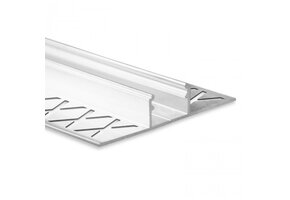 FP1 LED tegel- en stucprofiel - Geanodiseerd aluminium - afdekking naar keuze