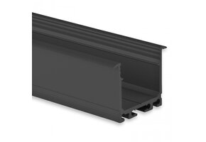PN7V2 hoog LED inbouwprofiel - Zwart - afdekking naar keuze