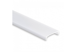 6 meter Losse LED strip profiel cover PO15 05.1ALU - 16 x 5 mm - Opaal - 16.8 mm
