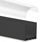 Sample LED strip profiel PN6V2-ZWART - afdekking naar keuze
