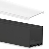 Sample LED strip profiel PN6V2-ZWART - afdekking naar keuze