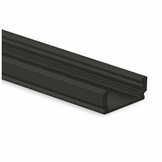 Zwart LED strip profiel met klikcover 16,80mm x 6,47mm - 01ZWART