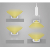 Zwart LED strip profiel met klikcover 16,80mm x 6,47mm - 01ZWART