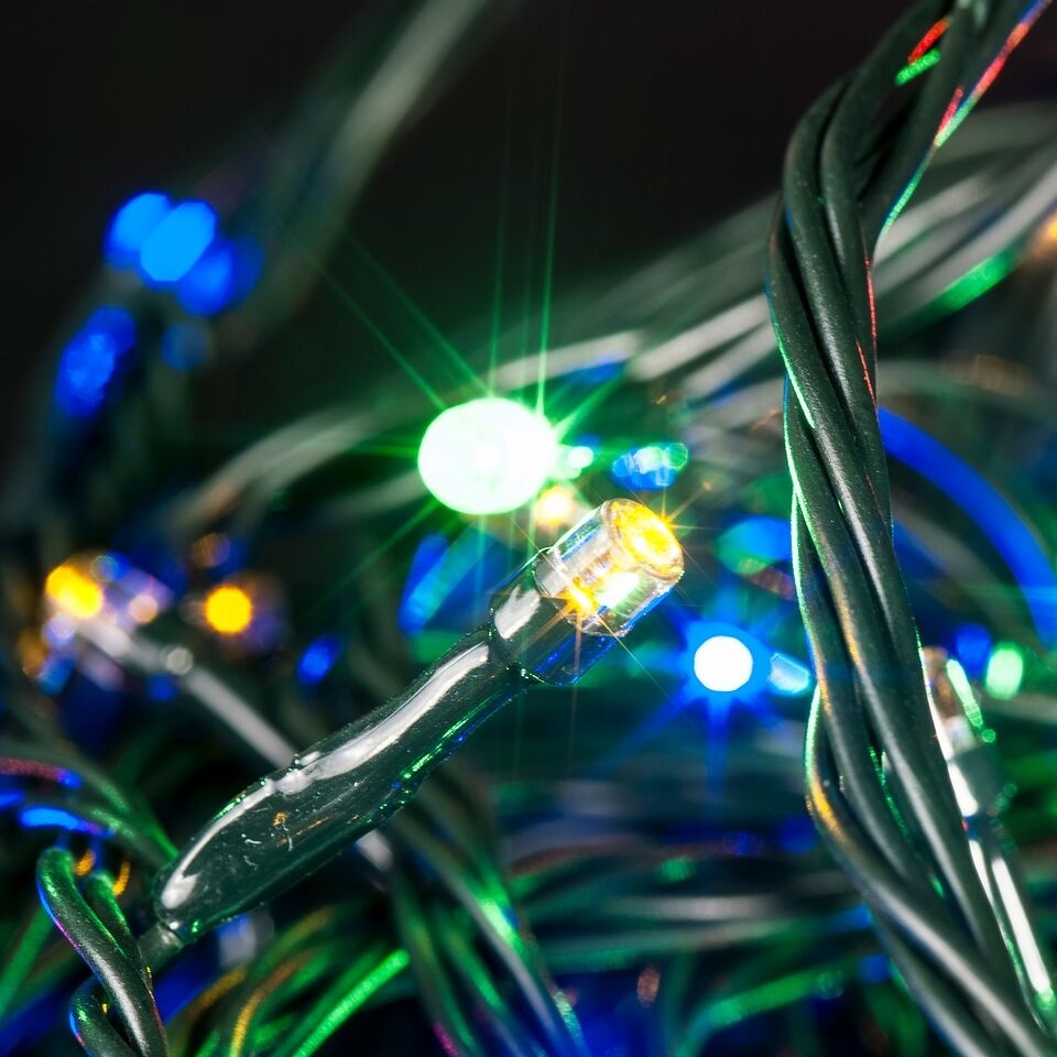 Kerstverlichting multi color 20 meter met 8 lichtstanden – 200 LED - LUKSUS