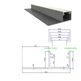 LED gipsplaat profiel inclusief opaal klikcover 50,14mm x 14,09mm - GIPS300