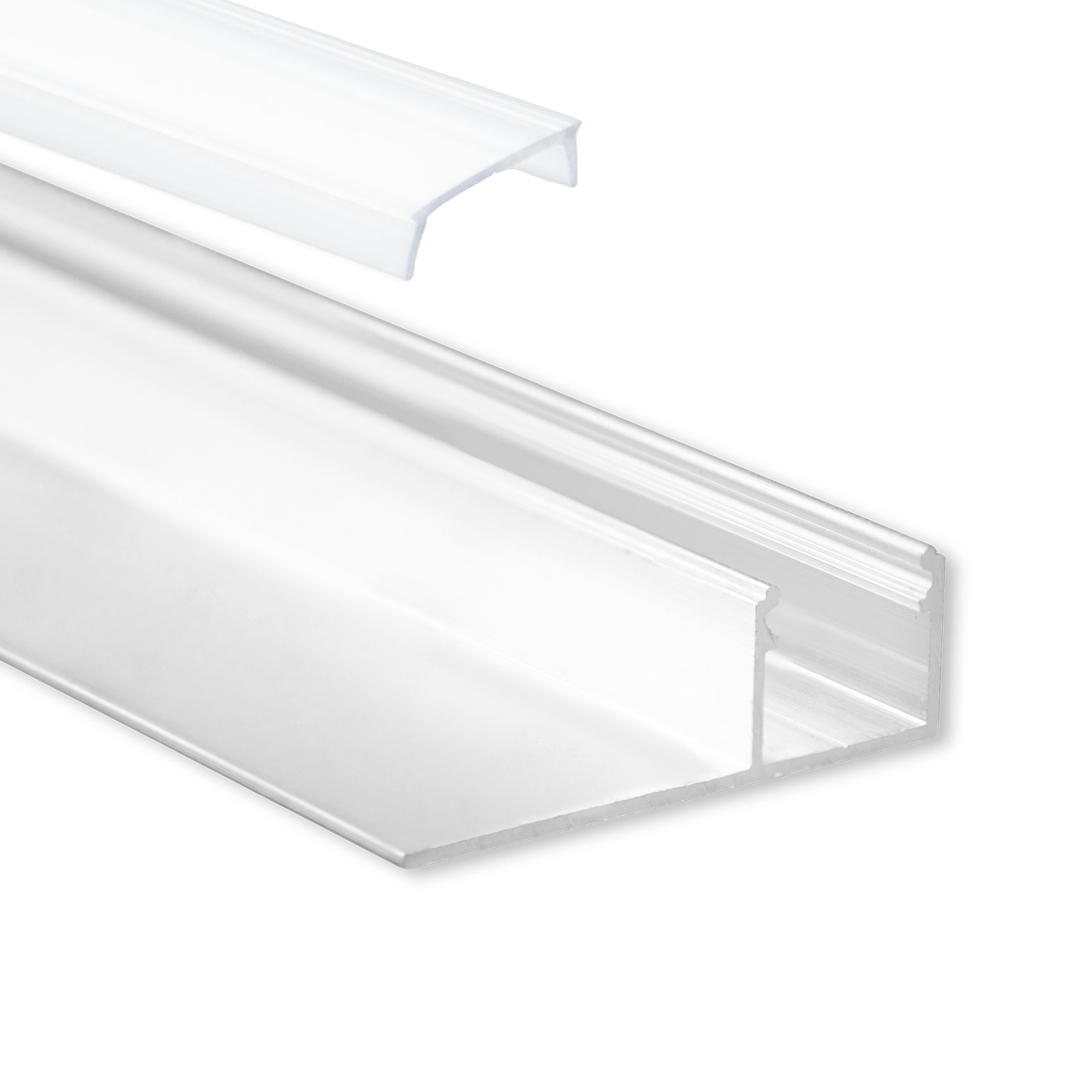 LED gipsplaat profiel inclusief opaal klikafdekking 47mm x 14,50mm - GIPS100