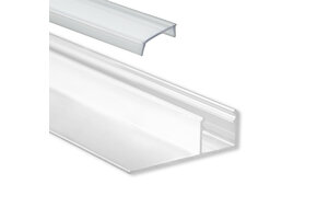 LED gipsplaat 300cm profiel inclusief opaal klikcover 47mm x 14,50mm - GIPS100