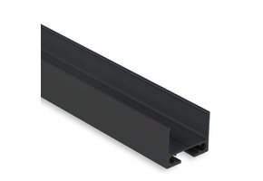 Zwart onderprofiel / ophang profiel voor LED strip profiel - 1 meter - PL10Zwart