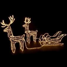 Arrenslee met rendieren 3 delige set 210cm voor buiten!