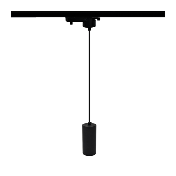 Universele zwarte 3-fase hanglamp voor trackrails t.b.v. GU10 spots