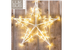 Kerstster 80 cm met 320 LED lampjes warm wit - maat S