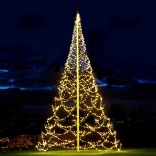 Kerstboom voor in een vlaggenmast 2000 lampjes 10 meter hoog