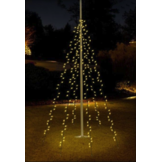 Vlaggenmast verlichting 208cm 192 LED - warm wit - Super aanbieding - Basic
