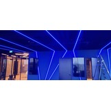 Zwart LED strip profiel 2 meter met opaal klikcover 18,8 mm x 18,6 mm - 20ZWART