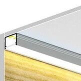 Zwart LED strip profiel 2 meter met opaal klikcover 18,8 mm x 18,6 mm - 20ZWART