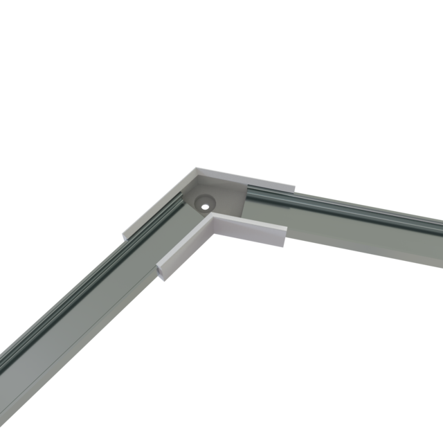 Hoek verbinder 120 graden voor Wit LED strip profiel 301WIT