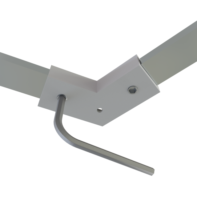 Hoek verbinder 120 graden voor Wit LED profiel 301WIT