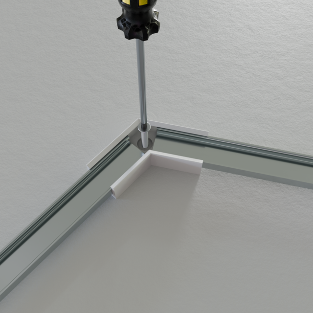 Hoek verbinder 120 graden voor Wit LED strip profiel 301WIT