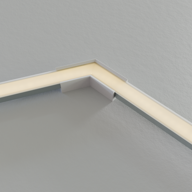 Hoek verbinder 120 graden voor Zwart LED profiel 301ZWART