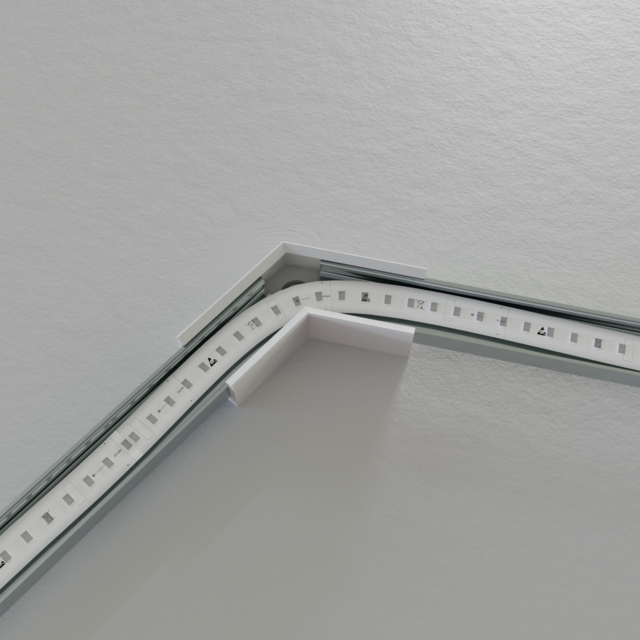 Hoek verbinder 120 graden voor LED strip profiel 301ALU