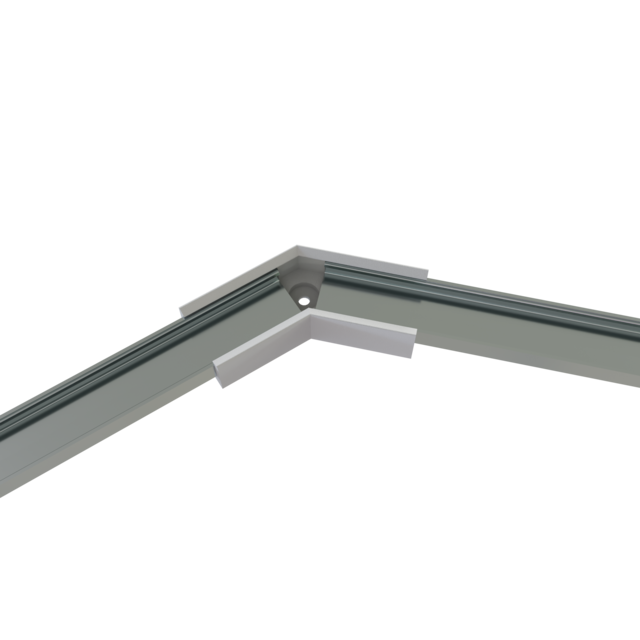 Hoek verbinder 135 graden voor Zwart LED profiel 301ZWART