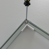 Hoek verbinder 90 graden voor LED strip profiel 301WIT