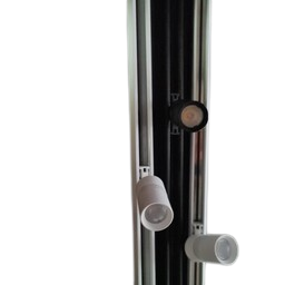 Mini LED rails vierkante vitrine trackrail - MD3 VIERKANT ZWART