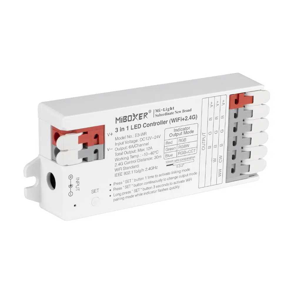 Professionele TUYA + WIFI + 2,4ghz 3 in 1 LED controller E3-WR