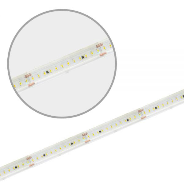 PRO LED Strip 48VDC 4000k Natuurlijk Wit 8W 700lm/meter 240 Led/m IP68 - 5 meter