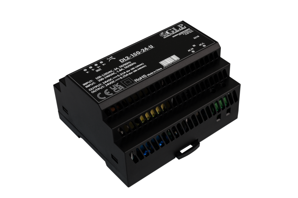 DIN Rail LED driver 150 watt 24 volt 6,25 Ampère - IP20 - DL2-150-24-U