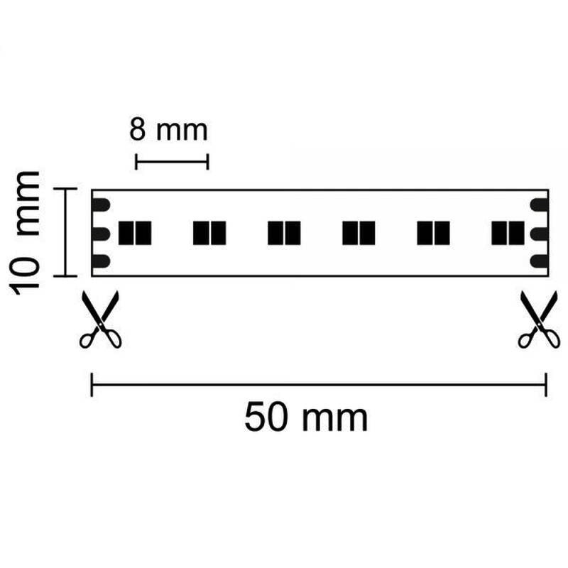 PRO LED strip dual white 2300K ~ 5000K 20W 1650LM 120LED p/m 24VDC IP20 - 5 meter