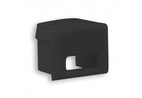 Eindkap voor LED strip profiel slim04zwart met kabeldoorvoer