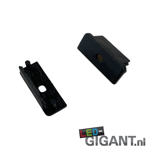 Eindkap met kabeldoorvoer - 09ZWART