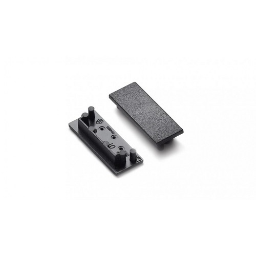 Eindkap t.b.v. LED strip profiel XL10ZWART zonder kabeldoorvoer