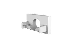 Eindkap met kabeldoorvoer - 304WIT