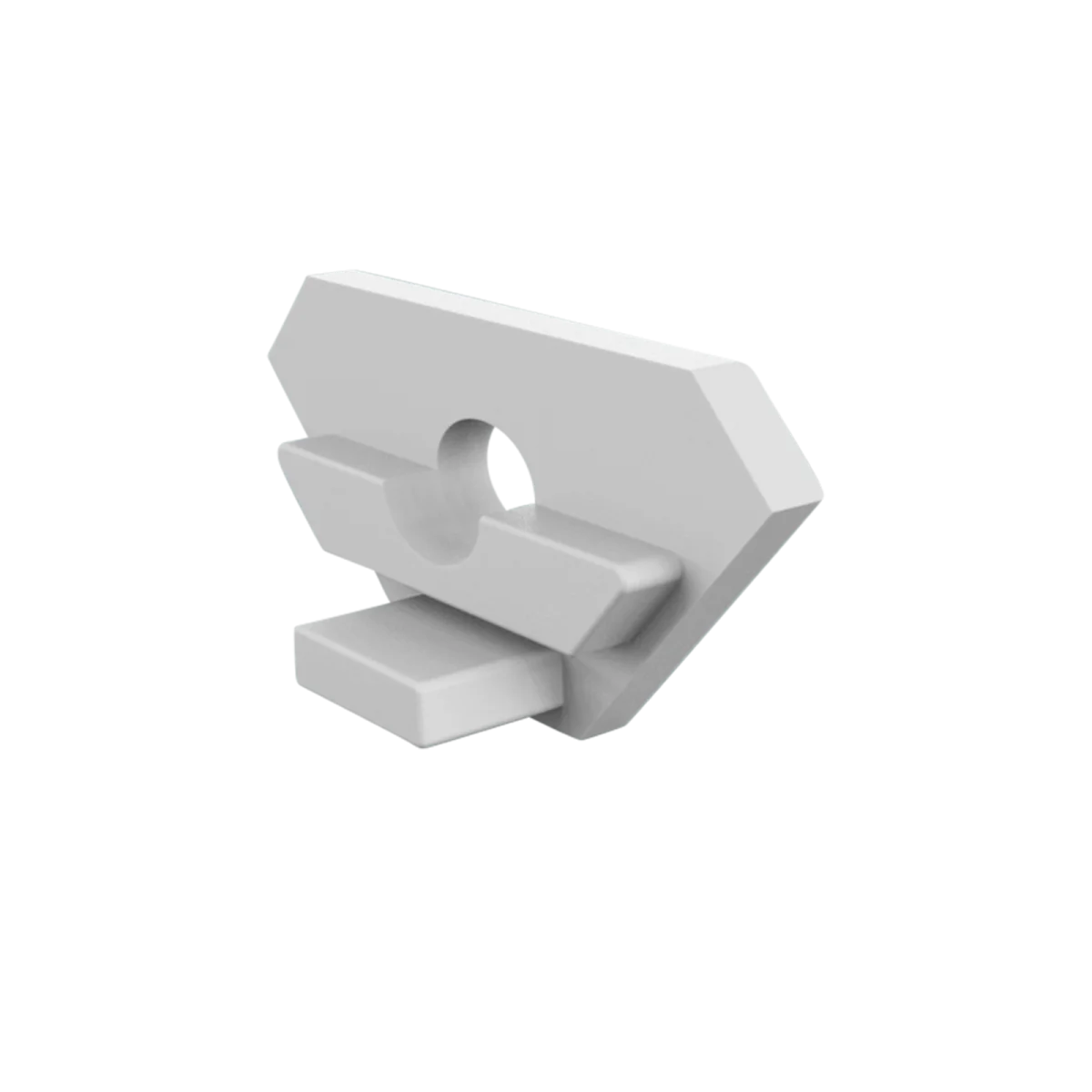 Eindkap  met kabeldoorvoer - 323WIT