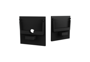 Eindkap  met kabeldoorvoer - XL306ZWART