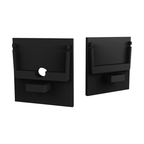 Eindkap  met kabeldoorvoer - XL306ZWART