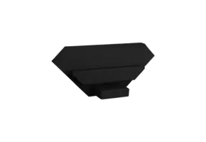 Eindkap  zonder kabeldoorvoer - 323ZWART