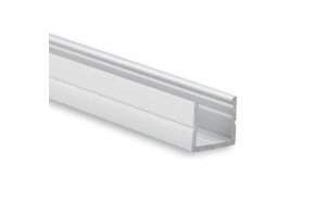 PL8 vlak LED inbouwprofiel - Geanodiseerd aluminium - afdekking naar keuze