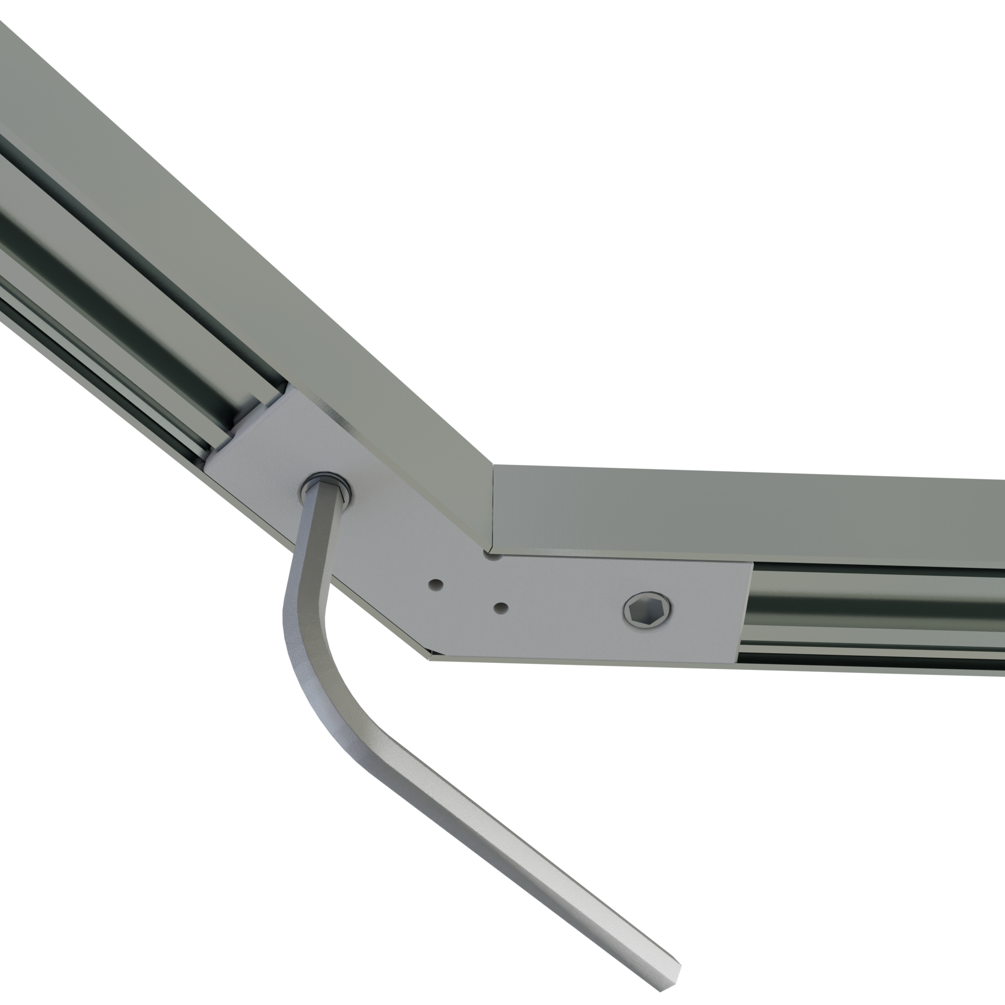 Hoek verbinding 135° alu voor LED profiel 302ALU
