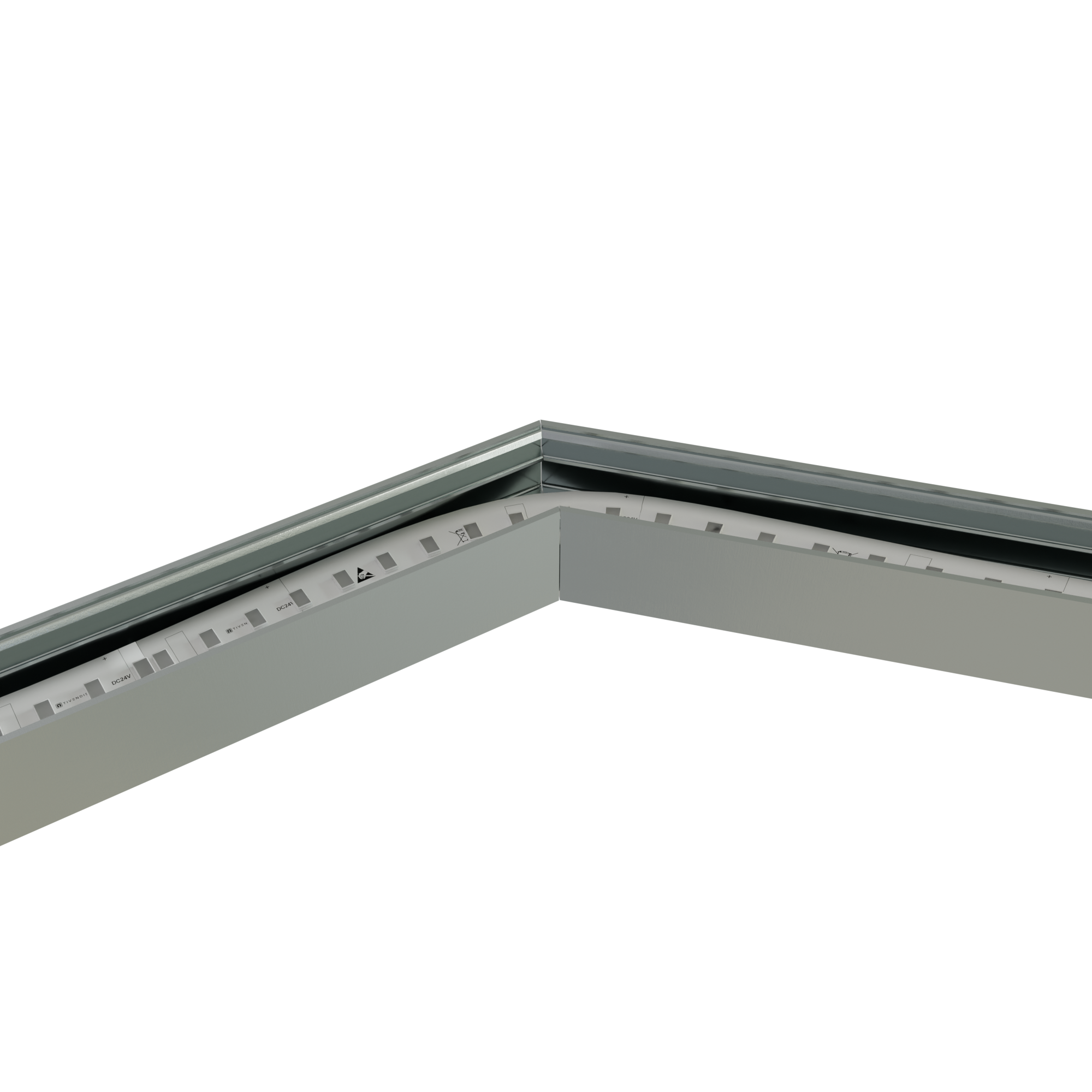 Hoek verbinding 135° alu voor LED strip profiel 302ALU