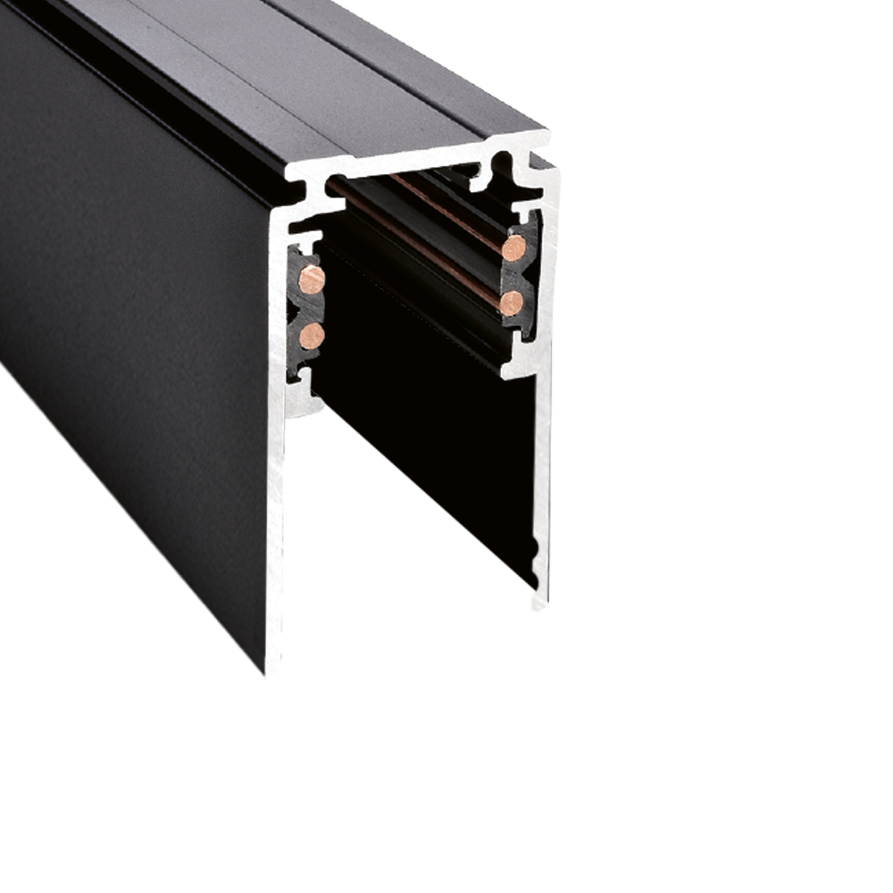 LED 48V Deep rails 100-300 cm - Zwart