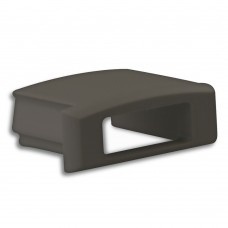 Eindkap voor LED strip profiel met kabeldoorvoer SLIM100ZWART