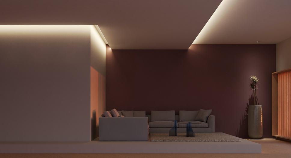 LED gipsplaat plafond inclusief opaal klikcover 37 mm x 25,90 mm - PLAFOND12UPALU