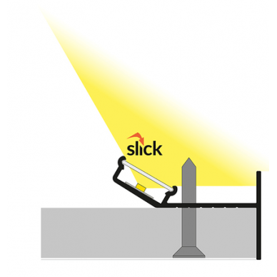 Wit LED gipsplaat plafond inclusief opaal klikafdekking 37 mm x 25,90 mm - PLAFOND12UPWIT