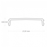 LED hoekprofiel met opaal klikcover 33,60 mm x 26,52 mm - C11ALU