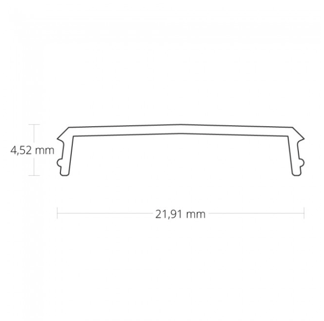 LED hoekprofiel met opaal klikafdekking 33,60 mm x 26,52 mm - C11ALU