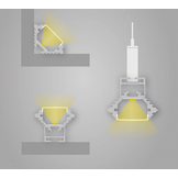 LED hoekprofiel met opaal klikcover 33,60 mm x 26,52 mm - C11ALU